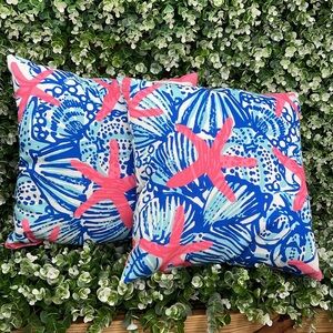 Lilly Pulitzer Themed Accent Pillows, Set of 2